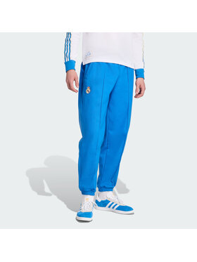 adidas adidas Spodnie materiałowe Originals Real Madrid Błękitny Loose Fit