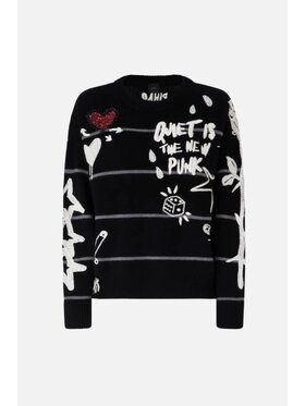 PINKO PINKO Sweter Nuova Andros Czarny Regular Fit