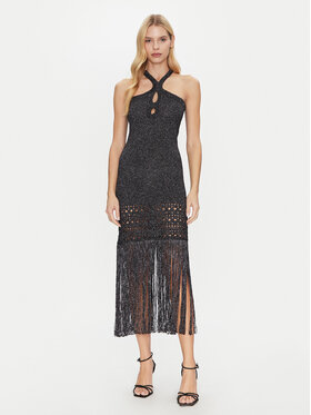 Simona Corsellini Simona Corsellini Úpletové šaty P25CPABO0401 Černá Slim Fit