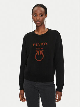 PINKO Pinko Пуловер Logo 100414 Y7Z4 Черен Regular Fit