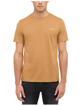Mustang Mustang T-Shirt Style Austin Brązowy Regular Fit
