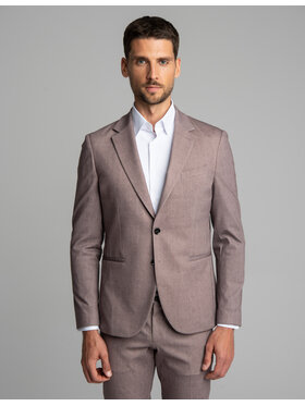 Borgio Borgio Marynarka Esine Fioletowy Slim Fit