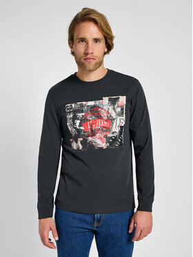 Lee Lee Longsleeve LS UTILITY ARTIST TEE Czarny Regular Fit