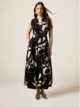 Oltre Oltre Vestito elegante 7108R104806N0Z3 Nero Flared Fit