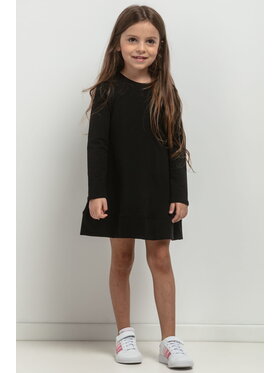 Tessita Tessita Sukienka dzianinowa SUKIENKA MMD36_7_134 Czarny Basic Fit