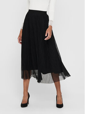 ONLY ONLY Midi sukně 15214303 Černá Regular Fit