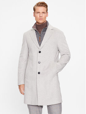 JOOP! JOOP! Vilnas mētelis 30037691 Pelēks Regular Fit