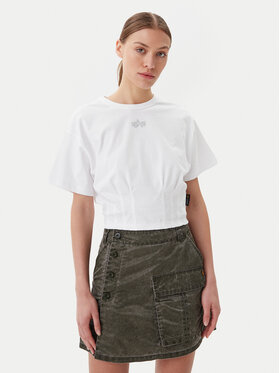 Alpha Industries Alpha Industries Tričko Waisted 148070 Biela Regular Fit