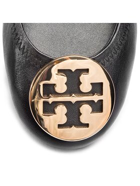 Tory Burch Balerinke Minnie Travel Ballet With Metal Logo 50393 Črna