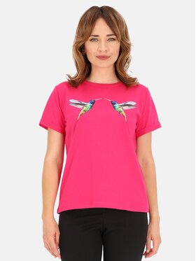 Perso Perso T-Shirt TCE242000F Fioletowy Regular Fit