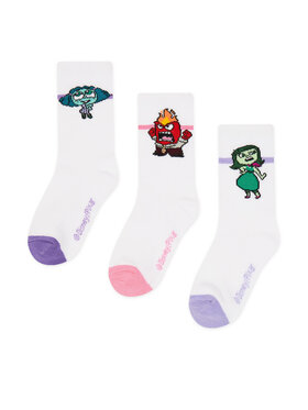 INSIDE OUT 2 INSIDE OUT 2 Șosete lungi ACCCS-SS25-337PIO(3-PACK) Alb