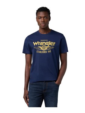 Wrangler Wrangler T-Shirt 112371415 Granatowy Regular Fit