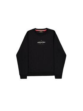 Alpha Industries Alpha Industries Bluza Foam Mid Logo Sweatshirt Czarny Regular Fit