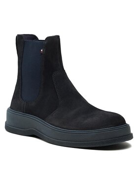 Tommy Hilfiger Tommy Hilfiger Μποτάκια με λάστιχο Th Everyday Core Suede Chelsea FM0FM04659 Μπλε