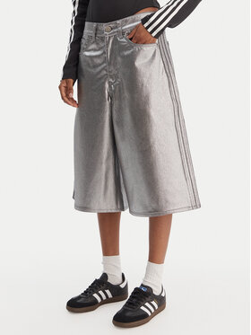 adidas adidas Džínsové šortky Firebird Jorts KD2930 Strieborná Regular Fit