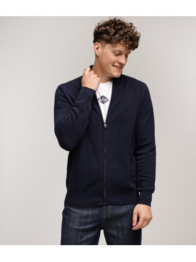 Lee Cooper Lee Cooper Sweter RABI COTTON Granatowy Regular Fit