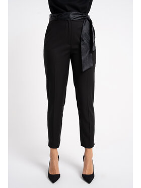 CLICK CLICK Bavlnené nohavice 30-358 Čierna Slim Fit