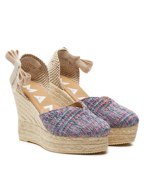 Manebi Espadrile Acapulco Heart-Shaped Wedge Espadrilles G 0.6 WH Roza