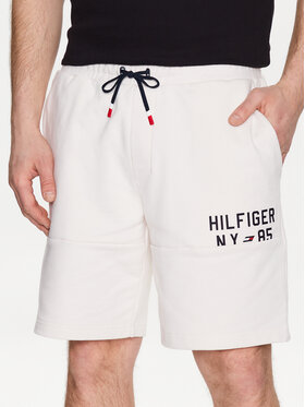 Tommy Hilfiger Tommy Hilfiger Pantaloncini sportivi Graphic MW0MW30413 Écru Regular Fit