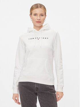 Tommy Jeans Tommy Jeans Sweatshirt Linear DW0DW17324 Weiß Regular Fit