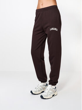 La Mania La Mania Spodnie dresowe FLAME Brązowy Basic Fit