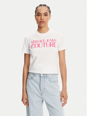 Versace Jeans Couture Versace Jeans Couture Póló 78HAHE05 Fehér Regular Fit