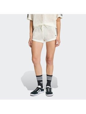 adidas adidas Szorty materiałowe Knitted Crochet KC6477 Biały Regular Fit
