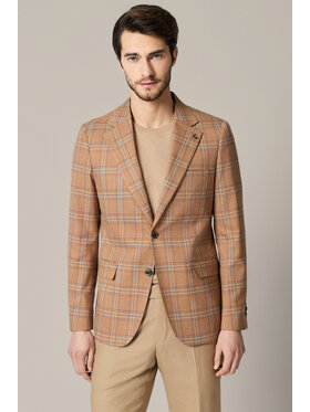 Lancerto Lancerto Marynarka Carloforte MA131126000026 Brązowy Slim Fit