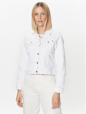Tommy Hilfiger Tommy Hilfiger Geacă de blugi WW0WW38108 Alb Slim Fit