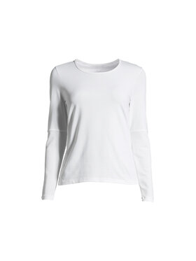Casall Casall Bluzka Essential Mesh Detail Long Sleeve Biały Regular Fit