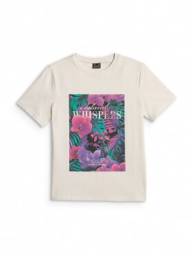4F 4F T-Shirt TROPIC ORCHID Biały Relaxed Fit