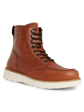 Tommy Hilfiger Tommy Hilfiger Kozaki Th American Warm Leather Boot FM0FM04668 Brązowy
