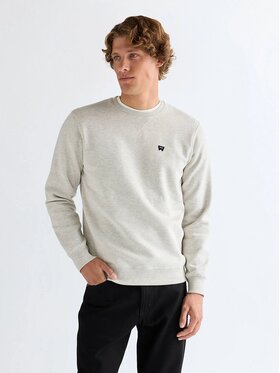 Wrangler Wrangler Bluza SIGN OFF CREW Szary Regular Fit