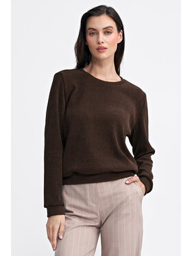 NIFE NIFE Bluza BL08 Brązowy Regular Fit