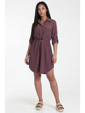 FIGL FIGL Košilové šaty M1325 Fialová Straight Fit