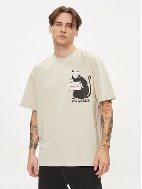 Only & Sons Only & Sons T-Shirt Banksy 22024752 Beżowy Relaxed Fit