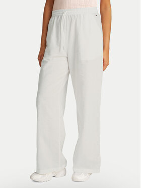 Tommy Jeans Tommy Jeans Pantaloni din material DW0DW20352 Alb Regular Fit