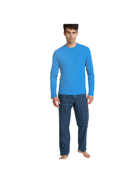Henderson Henderson Piżama 40947 Niebieski Comfortable Fit