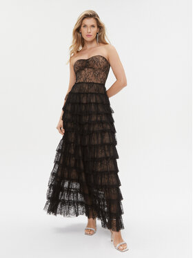 TWINSET TWINSET Rochie de seară 232TT2070 Negru Regular Fit