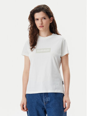 Napapijri Napapijri T-Shirt NP0A4IP1 Bílá Regular Fit
