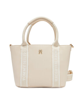 Tommy Hilfiger Tommy Hilfiger Handtasche Th Logotape Mini Tote AW0AW17201 Écru