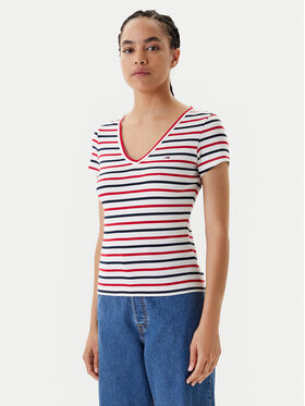 Tommy Jeans Tommy Jeans T-shirt Essential DW0DW17385 Bijela Slim Fit