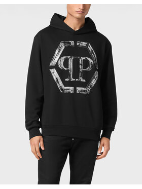 PHILIPP PLEIN PHILIPP PLEIN Mikina 9589 Čierna Regular Fit