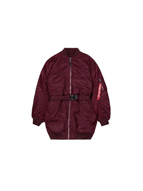 Alpha Industries Alpha Industries Kurtka bomber MA-1 Coat Bomber Jacket Women Bordowy Relaxed Fit