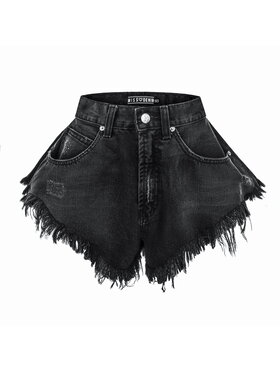 MissDenim MissDenim Džínové šortky Skorts Černá Regular Fit