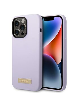 Guess Guess Etui na telefon iPhone 14 Pro Fioletowy