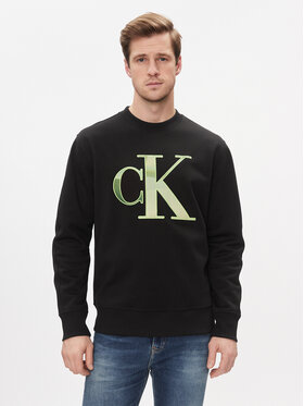 Calvin Klein Jeans Calvin Klein Jeans Majica dugih rukava Monologo J30J325028 Crna Regular Fit