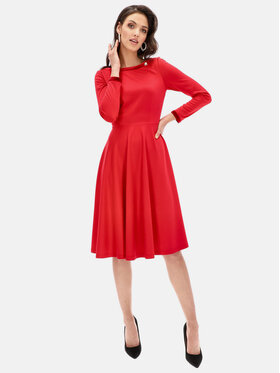 L’AF L’AF Sukienka koktajlowa Luisa Czerwony Slim Fit