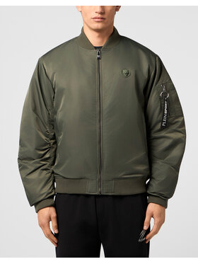 Plein Sport Plein Sport Kurtka bomber 24019 Zielony Regular Fit