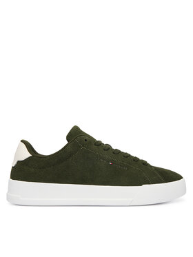 Tommy Hilfiger Tommy Hilfiger Sneakersy Th Court Core Suede FM0FM05716 Zielony